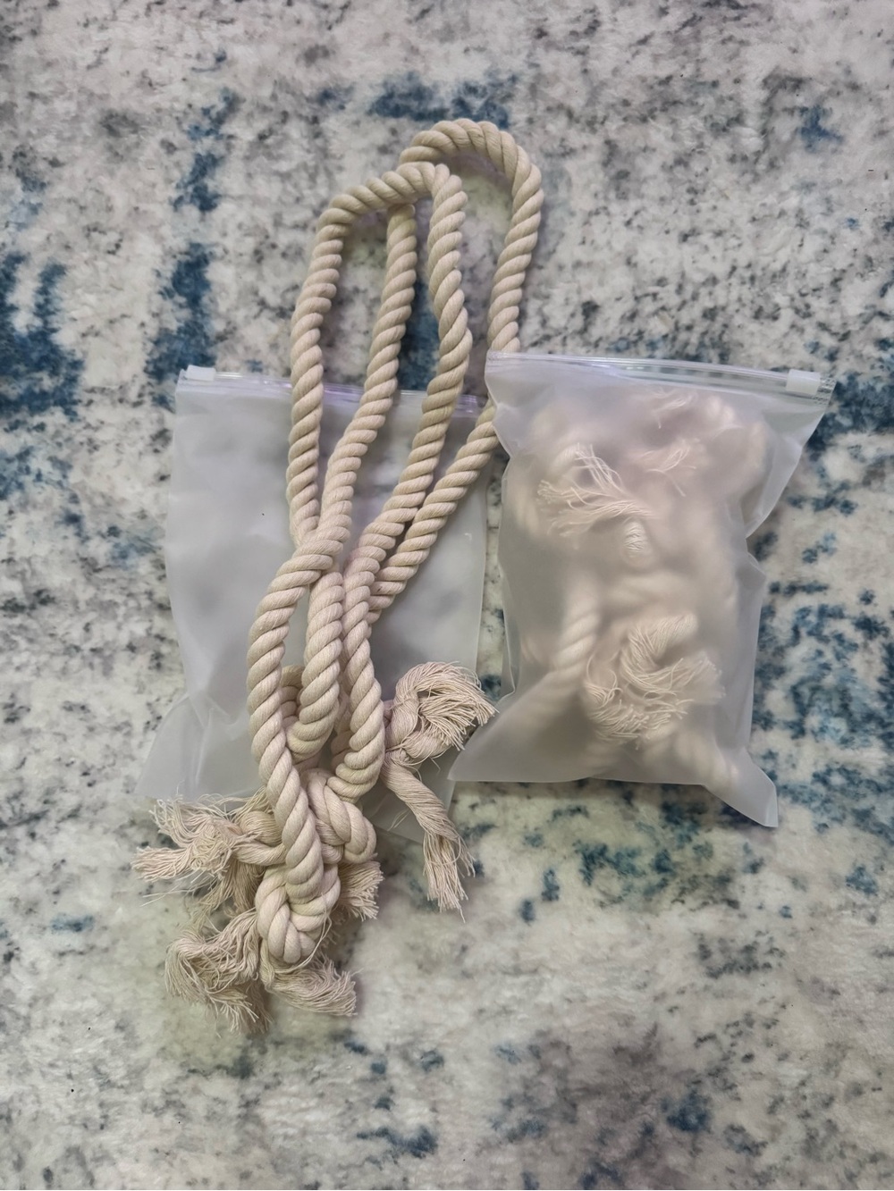 Cream Cotton Braided Rope Curtain Tiebacks